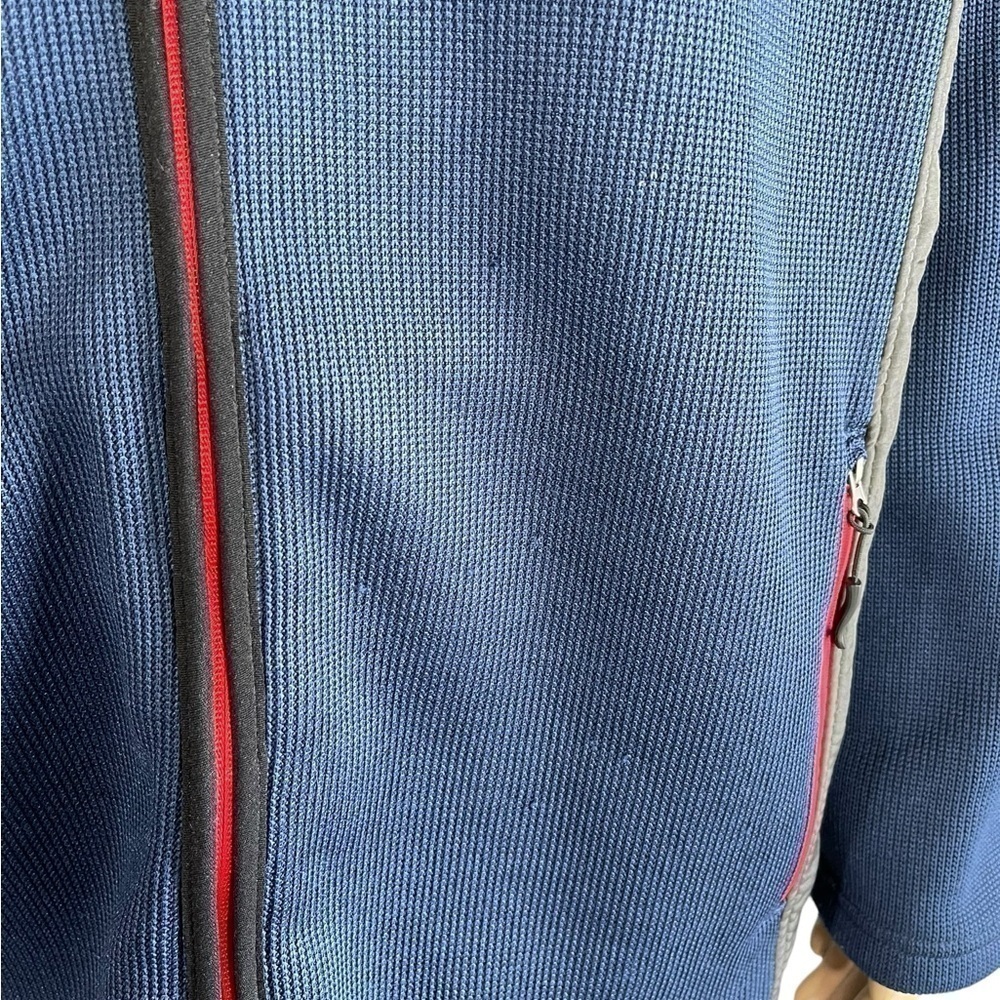 New England Patriots NFL Team Apparel Hooded Fleece Zip Jacket Men’s L Blue Red - Picture 12 of 16